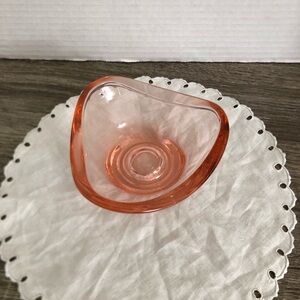 Vtg Selenium Glass UV Reactive Candy Bowl